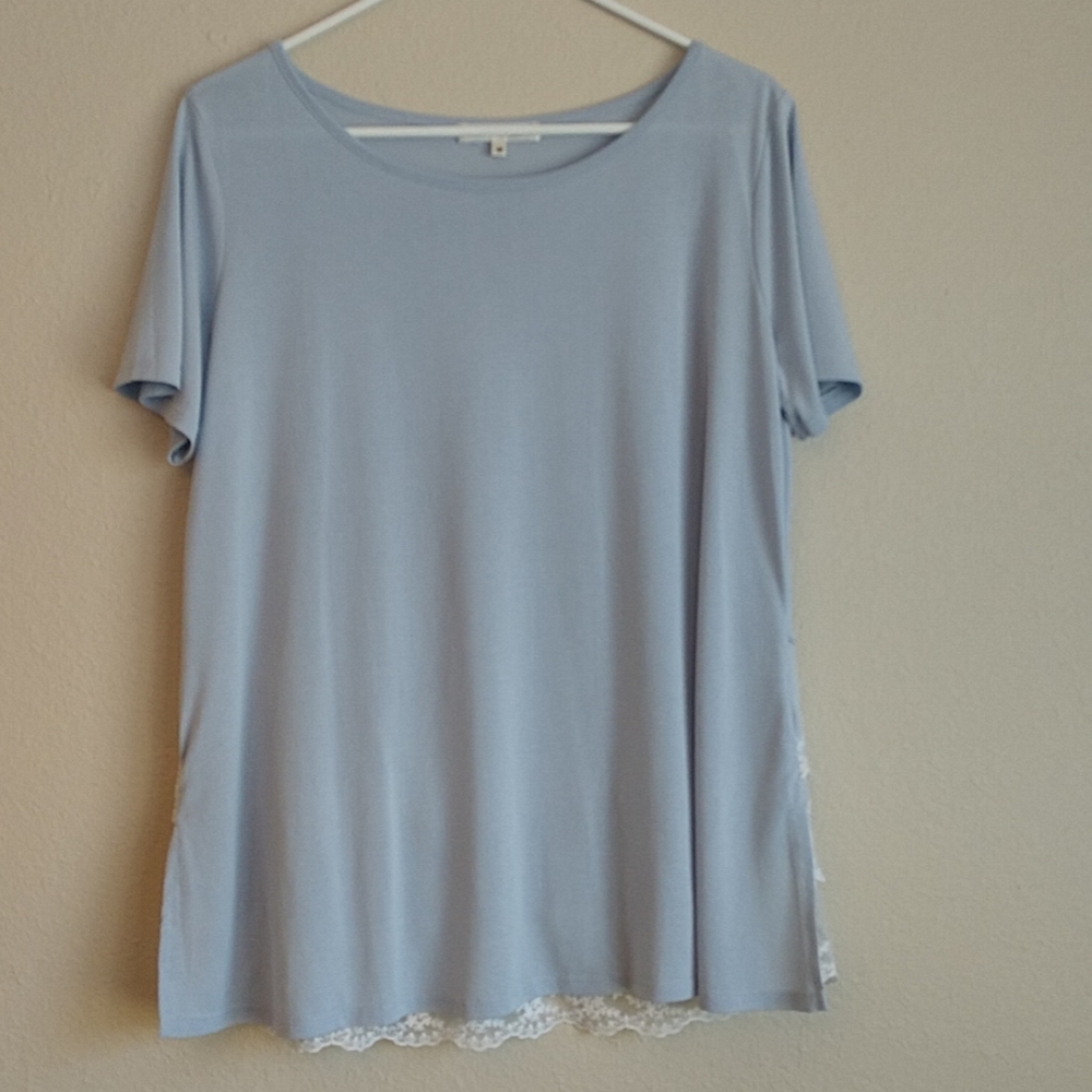 Triple Ruffle Bottom Back Top